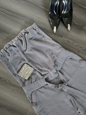 BEBE Straples Jumpsuit in Slate Gray